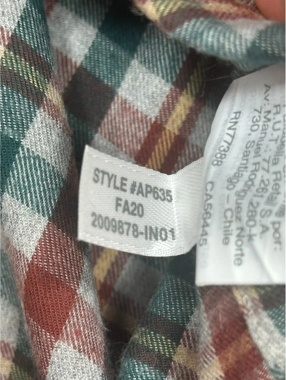 J Crew Check Plaid Oxford Button Up Green Red Mens M